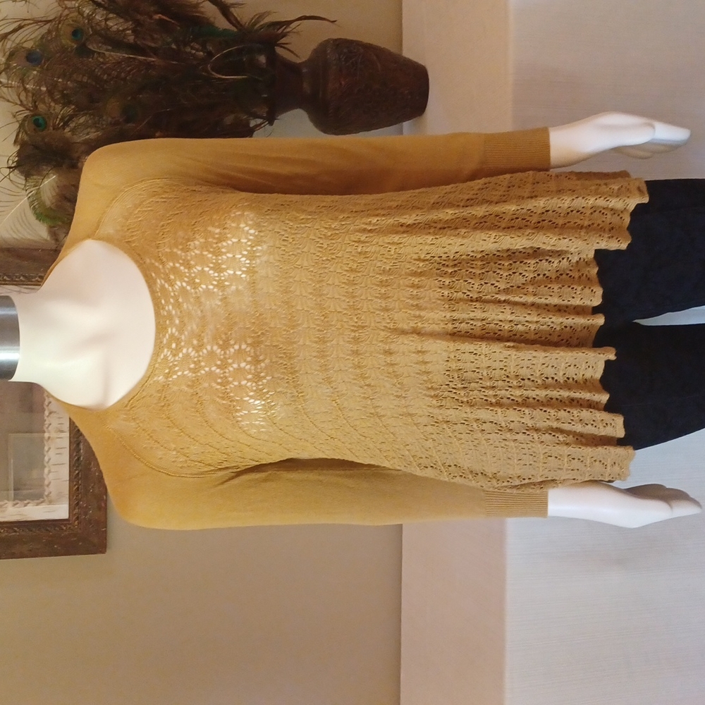 Sz XS Fine Lace Knit Hi-low Sweater by Grace & Lace